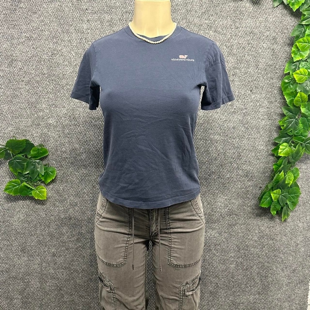 Vineyard Vines Navy Whale Logo T-Shirt
